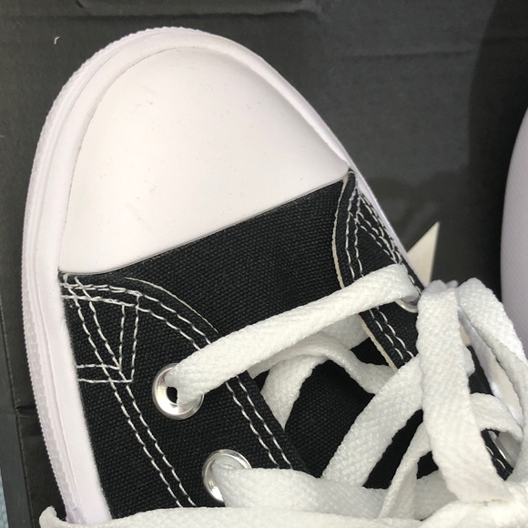 Converse Classic 2” Platform Black and White High-Tops Women’s 9.5 lg NWOT - Picture 13 of 15